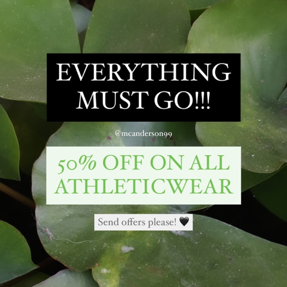 50% OFF ON ALL ATHLETICWEAR and more!!
